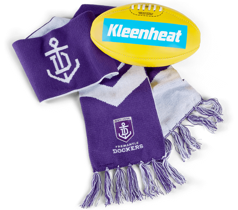 Kleenheat football and Fremantle Dockers supporter scarf