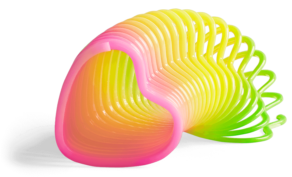 Heart shaped slinky toy
